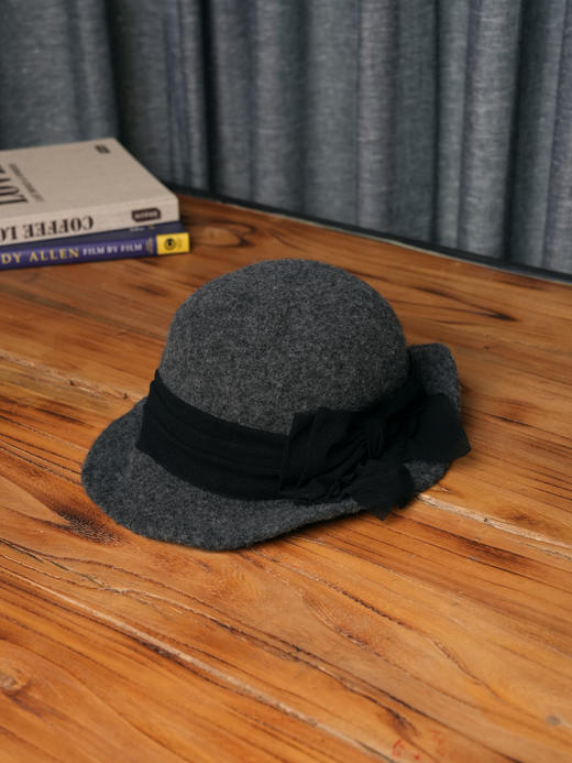 北京仓｜CA4LA-CF POEM6-缎带 钩针 渔夫帽（灰色）［日本设计师］ 商品图1