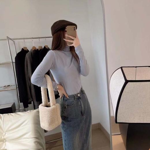 【秋冬必备百搭打底❗️基础色好搭配】闺蜜哒12色恒温亲肤半高领打底衫长袖t恤秋冬款内搭紧身上衣优雅。ja 商品图2