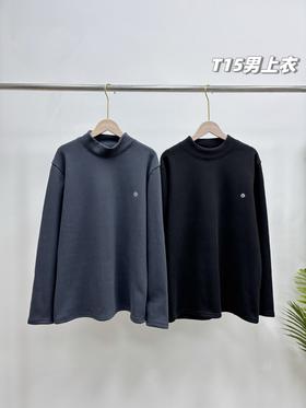 D112739一包2件！2025冬季新款男士羊羔糯米绒保暖加厚打底衫