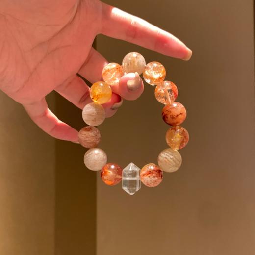 ARSIS｜晶石系列 正财鸿运·千层幽灵红胶花串珠手链 商品图0