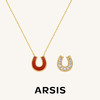ARSIS｜流光系列 珠光马蹄项链 红色 商品缩略图0