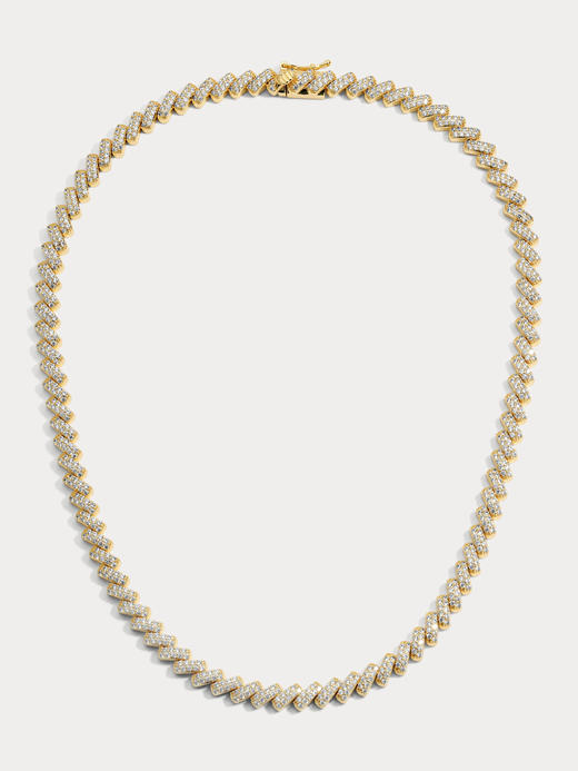 订购8周到｜Lili Claspe-Lyra Pavé-金色 锆石 项链［美国设计师］ 商品图1