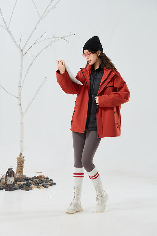 【骆*同款户外多巴胺三合一羽绒冲锋衣E52-8888】一衣三穿，防水防风 外套/冲锋衣/羽绒内胆防水特殊面料，小风小雨完全没在怕的，潮流属性和实用性都非常强-DYD 商品图10