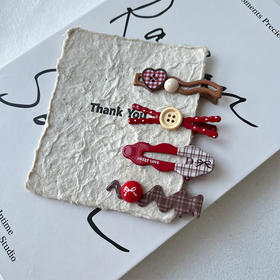 FGKH复古咖红元素组合组合夹-纪念日百货门店同款167797138