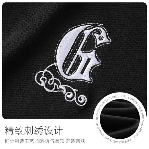 GXG男装【花体绣花】25春季简约圆领舒适纯棉男式长袖T恤K&C 商品图7