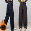 YM 2827-79时尚洋气加绒保暖弯刀牛仔裤显瘦阔腿裤 商品缩略图2