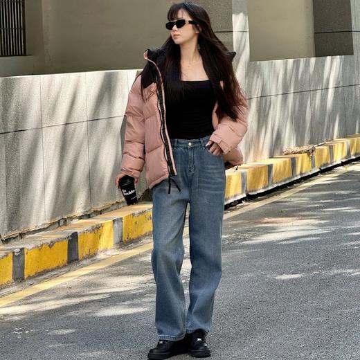 吾家高腰加绒水洗牛仔裤 巨抗冻能滑雪 显瘦显直不臃肿 商品图0