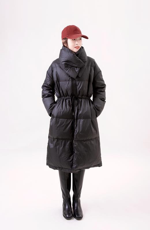 中长款收腰黑色羽绒服 商品图0