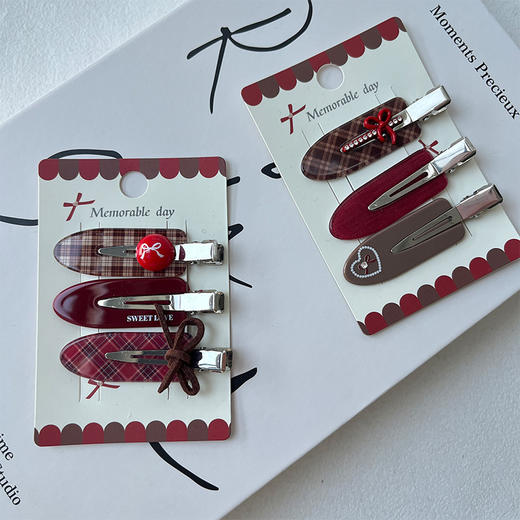 FGKH复古咖红元素无痕组合夹-纪念日百货门店同款167797111 商品图0