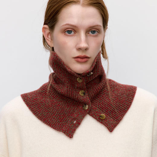 东黎 • 童心未远 绵绵黑巧 山羊绒冬季花纱围脖 5403 商品图4