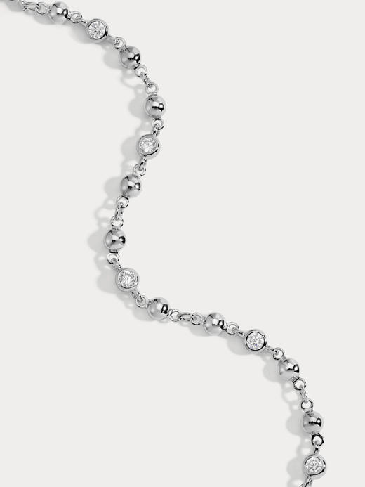 北京仓｜Lili Claspe-Stella-银色 网球 锆石 项链［美国设计师］ 商品图2