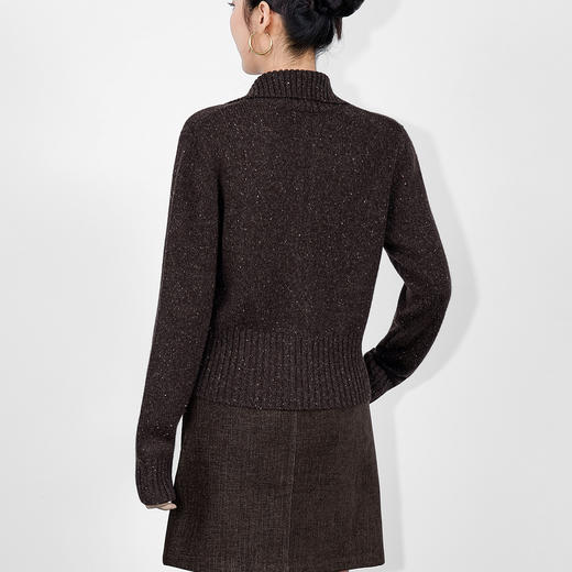 「高货wl」全新升级【铂金会员330/天猫439/差价109】(01854)洛诗琳立体密织彩点纱羊毛外套2025秋冬翻领双拉链外套女 商品图2