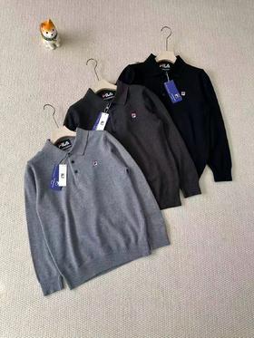 FILA/斐乐 男士翻领针织衫｜秋冬质感穿搭的“隐藏王牌”