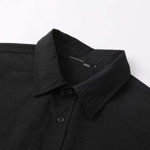 GXG男装25秋季日常通勤简约纯色翻领休闲男式长袖衬衫K&C 商品图3