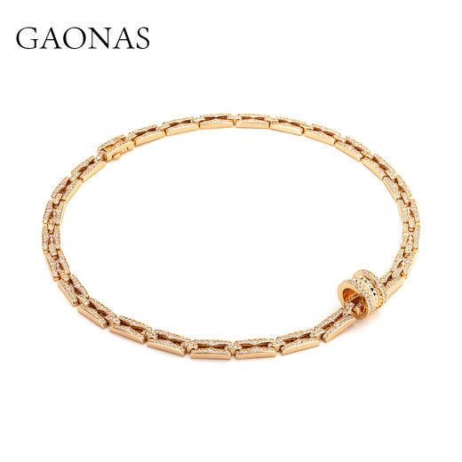 GAONAS 时尚贵气百搭金色项链11604XW 商品图1