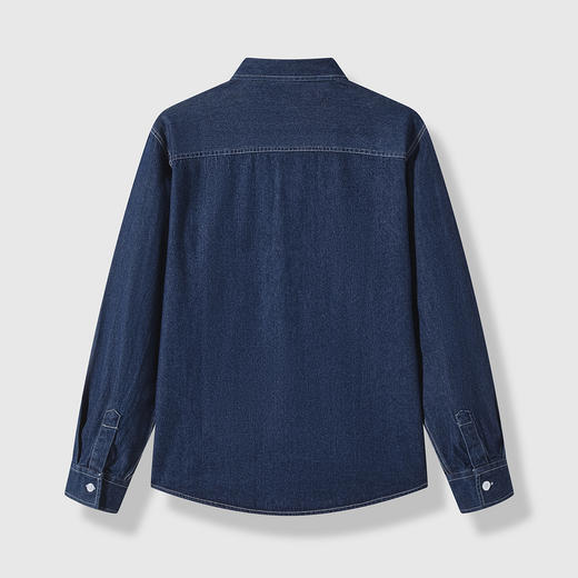 GXG春季经典时尚双开线贴袋户外逛街百搭翻领男士牛仔衬衫K&C 商品图1