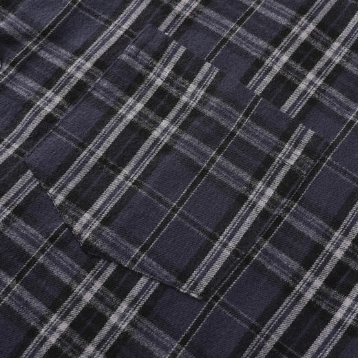 GXG男装【棉100%】25秋季时尚潮流撞色格纹翻领休闲男式长袖衬衫K&C 商品图7