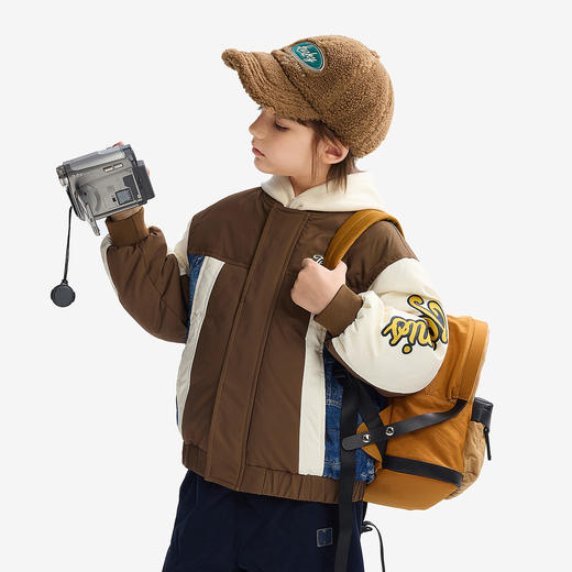 【MQD】【设计师系列】童装男童羽绒服2025冬季新款加厚儿童棒球外套 商品图1
