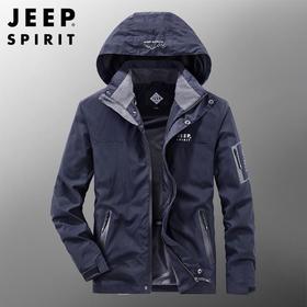 JEEP SPIRIT男士夹克春秋季户外休闲运动可脱卸外套潮男HL7007