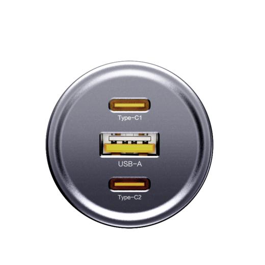 品胜 光波系列70W快充车载充电器2C1A 点烟器一拖三 支持快充/转换插头 商品图7