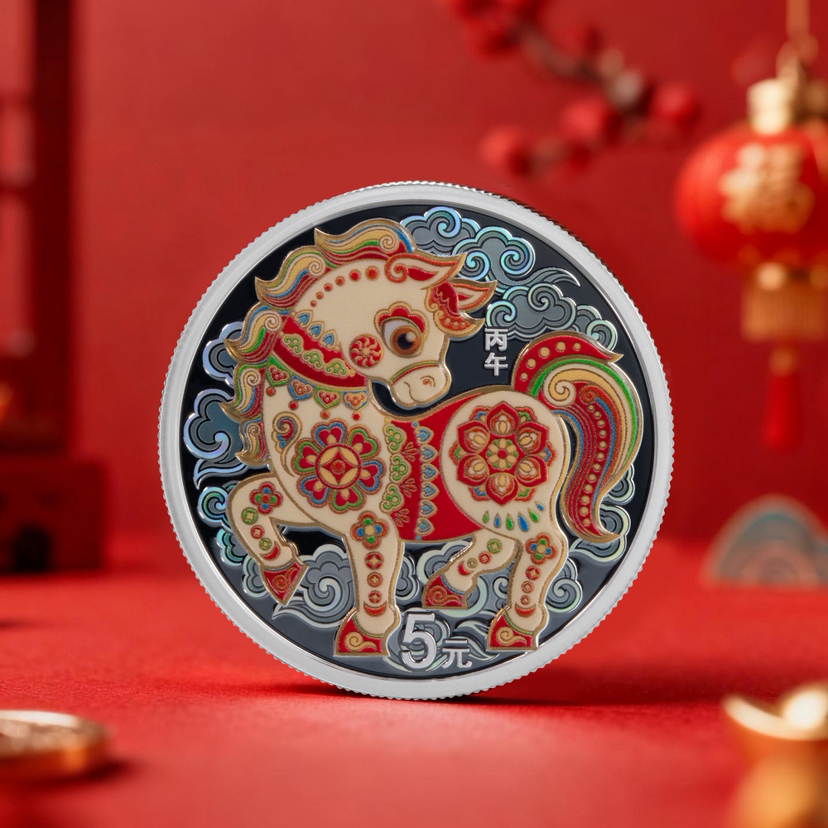 新品预订：2026马年圆形15克彩色银币