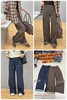 N51131#大爆款彩绒卷边牛仔裤 商品缩略图0