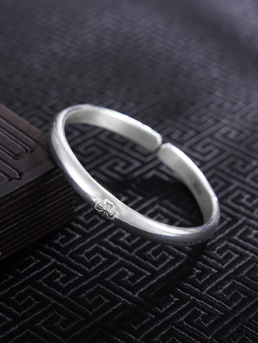 【四叶之灵】子佩集S999银手工手镯原创设计【55061123】2407 商品图0