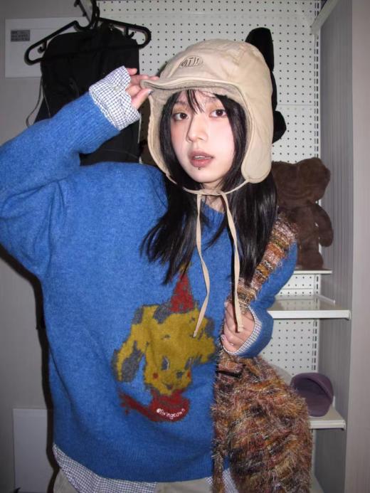 LIVINGTOWN/LT羊毛圆领卡通毛衣 商品图2