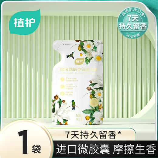 植护 除菌除螨香氛洗衣液（樱花香型） 500g*1袋 商品图0