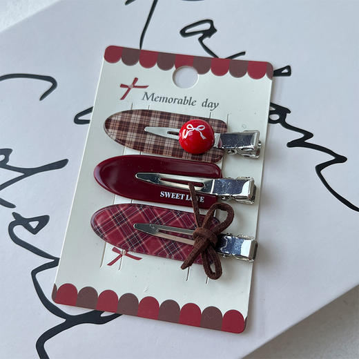FGKH复古咖红元素无痕组合夹-纪念日百货门店同款167797111 商品图3