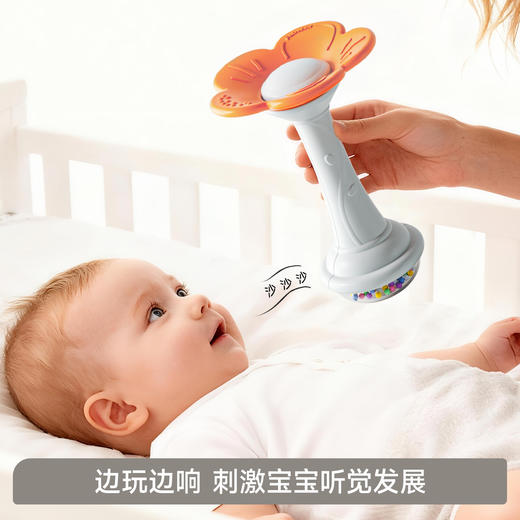 【冬日暖拥】曼龙mloong花朵婴儿牙胶摇铃益智玩具硅胶可咬牙胶新生儿防吃手 商品图2