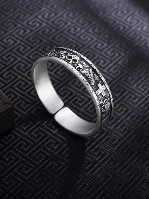 【圣神守护】子佩集S999银手工手镯原创设计【55072205】2407 商品图0