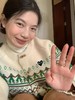 D112718复古和童趣几何图形和小人圆领针织毛衣开衫 商品缩略图4