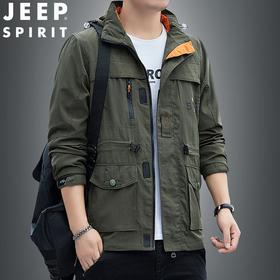 JEEP SPIRIT夹克男中年时尚休闲男装外衣工装春秋款外JC6631