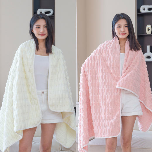 居家好物！【星辰狐--7A竹节珊瑚绒浴巾三件套】（2套=浴巾*2+毛巾*2+干发帽*2）7A抗jun面料A类母婴级别，柔软亲肤吸水性强，透气瞬吸易干，加大加厚不掉色不掉毛絮~ 商品图2