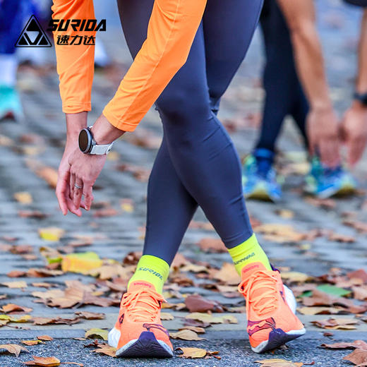 速力达多功能运动袜速干透气男女中短筒跑步袜马拉松健身加厚毛巾底耐磨 商品图3