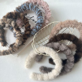 豹纹毛绒齿梳发箍-纪念日百货门店同款167749021