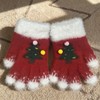 敲好看【冬日暖意！从手开始】新款圣诞手套成人儿童防寒针织可爱圣诞树五指分指手套户外保暖学生手套秋冬季。rd 商品缩略图6