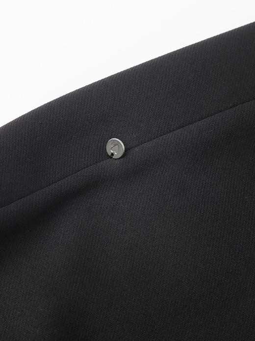 黑色高腰开叉半身长裙 垂感直筒中长裙 通勤知性风秋冬显瘦百搭裙装 商品图3