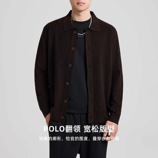 墨麦客男装2025年秋季新款翻领针织夹克外套男士休闲百搭针织衫男 商品图1