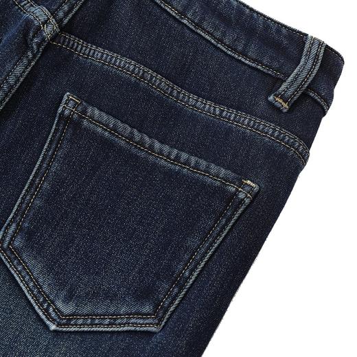 半身缘女裤 冬季脚口小五金复古九分烟管牛仔裤254202M30120109 商品图3