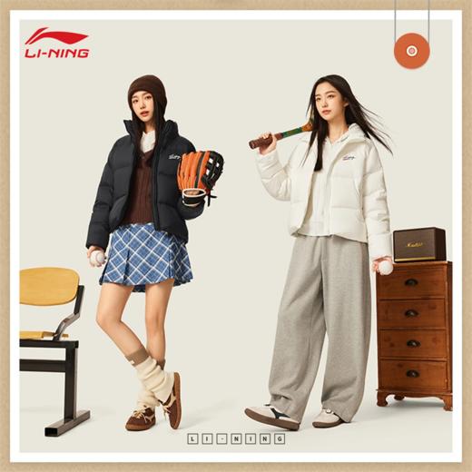 李宁女子鸭绒短羽绒服AYMV236 商品图2