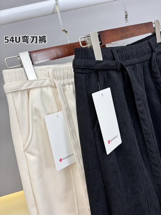 D112733冬款2025内加绒灯芯绒松紧腰微阔腿裤女裤 商品图8