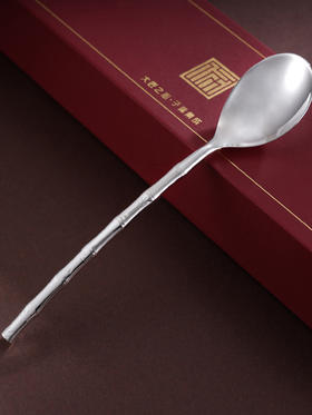 子佩集S999银【茁壮成长】勺子摆件【BX0090185】纯银餐具2410