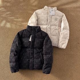 D112720冬季2025新款满印老花男女复古老花羽绒服外套