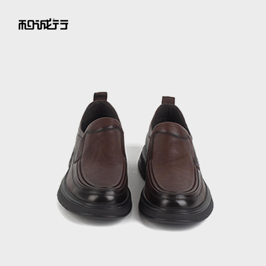 和诚行2025秋季新款真皮休闲男式商务鞋一脚蹬百搭舒适1370146 商品图2