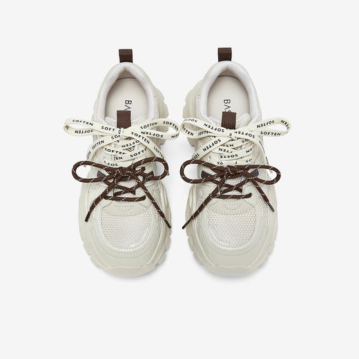 【云粉节】BF楼百思图2026春季新款网面透气银色老爹鞋女运动休闲鞋G0885AM6吊牌价799，现价439 商品图1