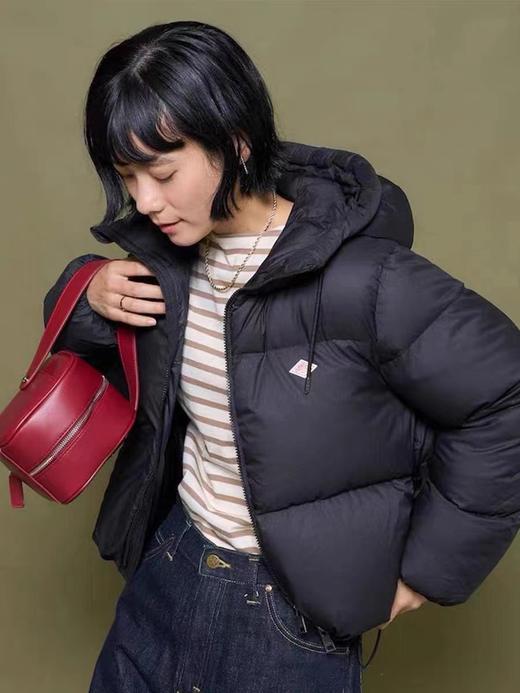 D112703冬季新款连帽拉链徽标羽绒服男女同款 商品图3