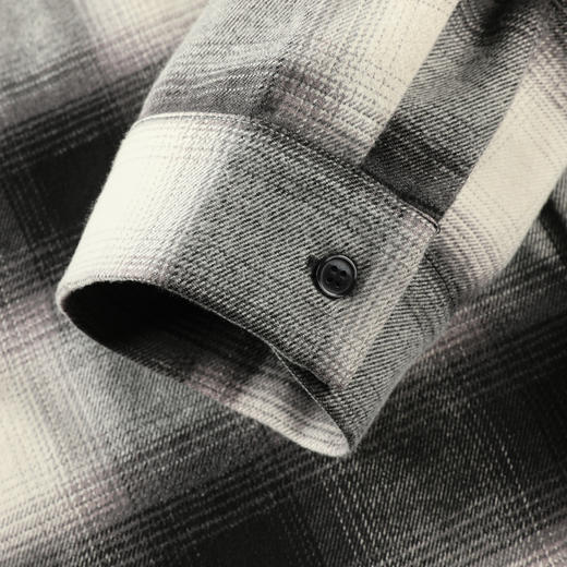 GXG男装25秋季潮流休闲格纹复古简约宽松舒适男式翻领长袖衬衫K&C 商品图10