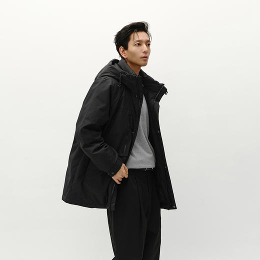 森马羽绒服男冬装80绒子中长款保暖连帽外套宽松拼接户外百搭上衣 商品图2